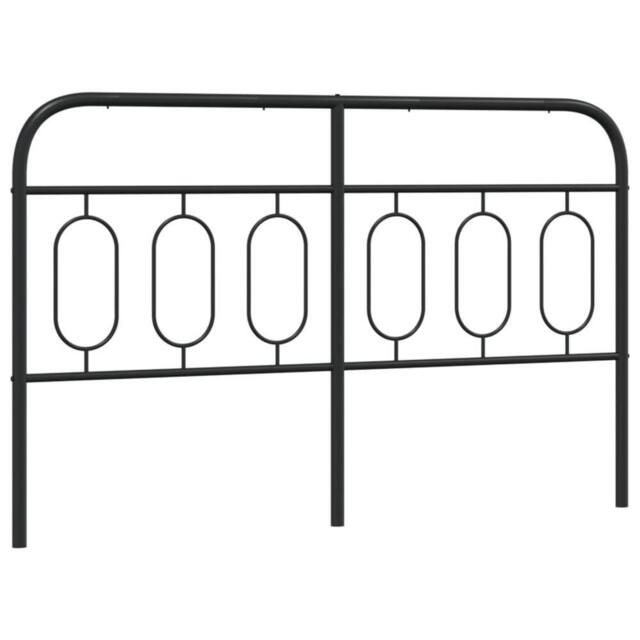 Berkfield Home Metal Headboard Black 150 cm - image 1