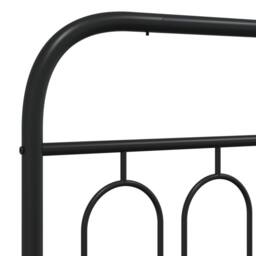 Berkfield Home Metal Headboard Black 150 cm - thumbnail 5