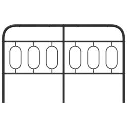 Berkfield Home Metal Headboard Black 150 cm - thumbnail 4