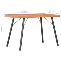 Berkfield Home Modern Desk Brown 90x50x79 cm - Size: 90 x 50 x 79 cm - thumbnail 6