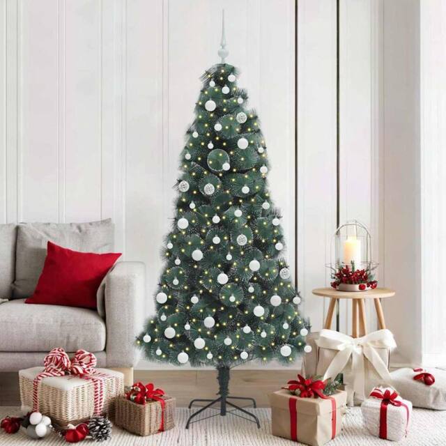 Berkfield Home Artificial Pre-lit Christmas Tree with Ball Set Green 180 cm - image 1
