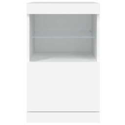 Berkfield Home Sideboard with LED Lights White 41x37x67 cm - Size: 41 x 37 x 67 cm - thumbnail 6
