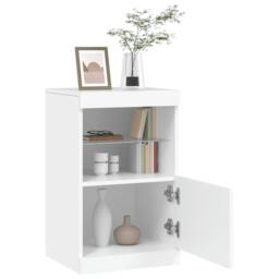 Berkfield Home Sideboard with LED Lights White 41x37x67 cm - Size: 41 x 37 x 67 cm - thumbnail 5