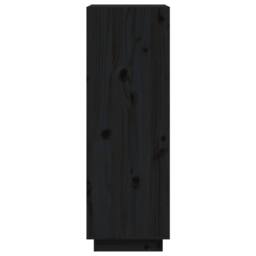 Berkfield Home Book Cabinet/Room Divider Black 60x35x103 cm Solid Wood Pine - Size: 60 x 35 x 103 cm - thumbnail 6