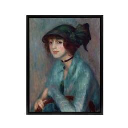 "Artery8 The Brunette Woman Portrait Glackens Framed Canvas Wall Art Print - Size: W12"" x H16""" - thumbnail 1