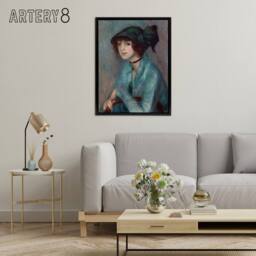 "Artery8 The Brunette Woman Portrait Glackens Framed Canvas Wall Art Print - Size: W12"" x H16""" - thumbnail 3