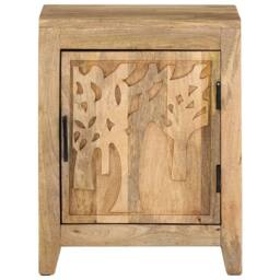 Berkfield Home Bedside Cabinet 40x30x50 cm Solid Mango Wood in Brown - Size: 40 x 30 x 50 cm - thumbnail 1