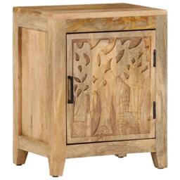 Berkfield Home Bedside Cabinet 40x30x50 cm Solid Mango Wood in Brown - Size: 40 x 30 x 50 cm - thumbnail 8