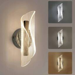 EONLION LED Indoor Wall Light 3-Colour Bedside Wall Lamp Modern Bedroom in White - thumbnail 1