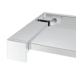 Berkfield Home Shower Shelf for Walk-in Shower Wall Chrome 90 cm Aluminium in Silver - thumbnail 6