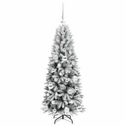 Berkfield Home Artificial Christmas Tree with 150 LEDs White 53 x 53 x 120 cm - thumbnail 4