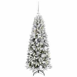 Berkfield Home Artificial Christmas Tree with 150 LEDs White 53 x 53 x 120 cm - thumbnail 3