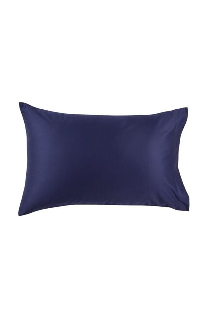CHRISTY 400TC Luxury Cotton Sateen Plain Dye King Pillowcases Pair in Navy - image 1