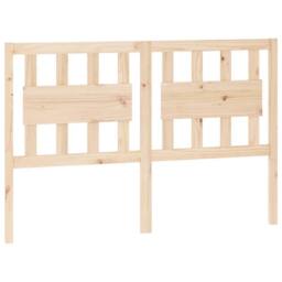 Berkfield Home Beautiful Bed Headboard 125.5x4x100 cm Solid Wood Pine in Natural - thumbnail 3