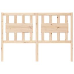 Berkfield Home Beautiful Bed Headboard 125.5x4x100 cm Solid Wood Pine in Natural - thumbnail 1