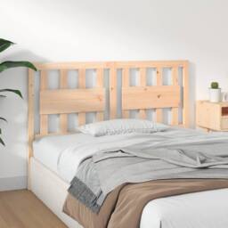 Berkfield Home Beautiful Bed Headboard 125.5x4x100 cm Solid Wood Pine in Natural - thumbnail 4