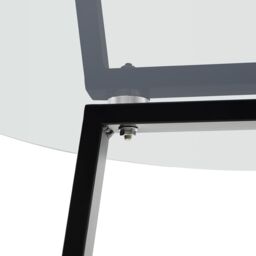 Living and Home 5pcs Dining Table Set of 4 Modern Faux Leather Dining Chairs and Tempered Glass Table in Black - thumbnail 6