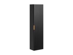 Vente-unique Fluted Wall-Hung Bathroom Unit With Countertop Basin & Tall Unit in Black - thumbnail 9