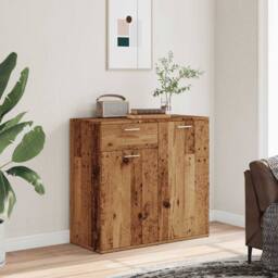Berkfield Home Sideboard Old Wood 80x36x75 cm Engineered Wood in Brown - Size: 80 x 36 x 75 cm - thumbnail 2