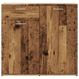 Berkfield Home Sideboard Old Wood 80x36x75 cm Engineered Wood in Brown - Size: 80 x 36 x 75 cm - thumbnail 4