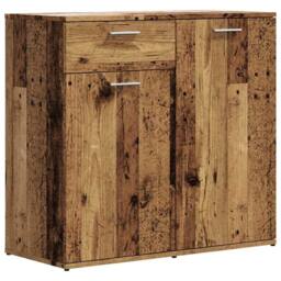 Berkfield Home Sideboard Old Wood 80x36x75 cm Engineered Wood in Brown - Size: 80 x 36 x 75 cm - thumbnail 1