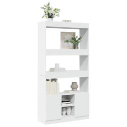 Berkfield Home Highboard¬†White 92x33x180 cm Engineered Wood in White - Size: 92 x 33 x 180 cm - thumbnail 4