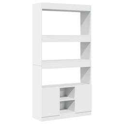 Berkfield Home Highboard¬†White 92x33x180 cm Engineered Wood in White - Size: 92 x 33 x 180 cm - thumbnail 1