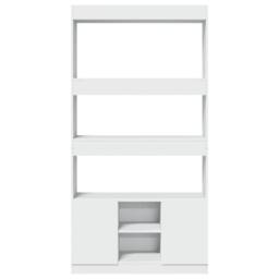 Berkfield Home Highboard¬†White 92x33x180 cm Engineered Wood in White - Size: 92 x 33 x 180 cm - thumbnail 5