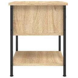 Berkfield Home Bedside Table Sonoma Oak 34x35.5x45 cm Engineered Wood in Brown - thumbnail 7