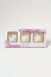 Homescapes Crystal Scented Candle Gift Set Pack of 3 with Natural Gemstones in Purple - Size: 3 Pack - thumbnail 1