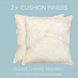 HomeSpace Direct 2 x Hollowfibre Cushion Inner in White - Size: 45 cm x 45 cm - thumbnail 2