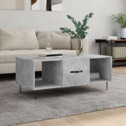 Berkfield Home Coffee Table Concrete Grey 102x50x40 cm Engineered Wood - Size: 102 x 50 x 40 cm - thumbnail 1
