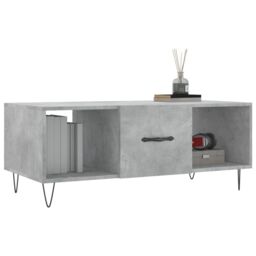 Berkfield Home Coffee Table Concrete Grey 102x50x40 cm Engineered Wood - Size: 102 x 50 x 40 cm - thumbnail 3