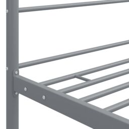 Berkfield Home Canopy Bed Frame Grey Metal 160x200 cm - thumbnail 5