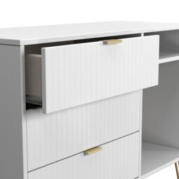 Ready Assembled 2 U Bexley 3 Drawer TV Unit (Ready Assembled) in White - thumbnail 5