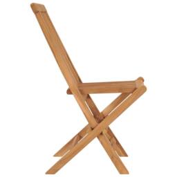 Berkfield Home Folding Garden Chairs 6 pcs Solid Teak Wood in Brown - thumbnail 5