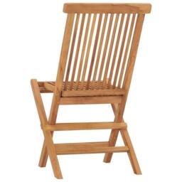 Berkfield Home Folding Garden Chairs 6 pcs Solid Teak Wood in Brown - thumbnail 6