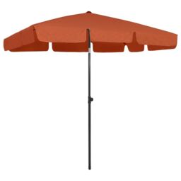 Berkfield Home Beach Umbrella Terracotta 200x125 cm in Brown - thumbnail 1