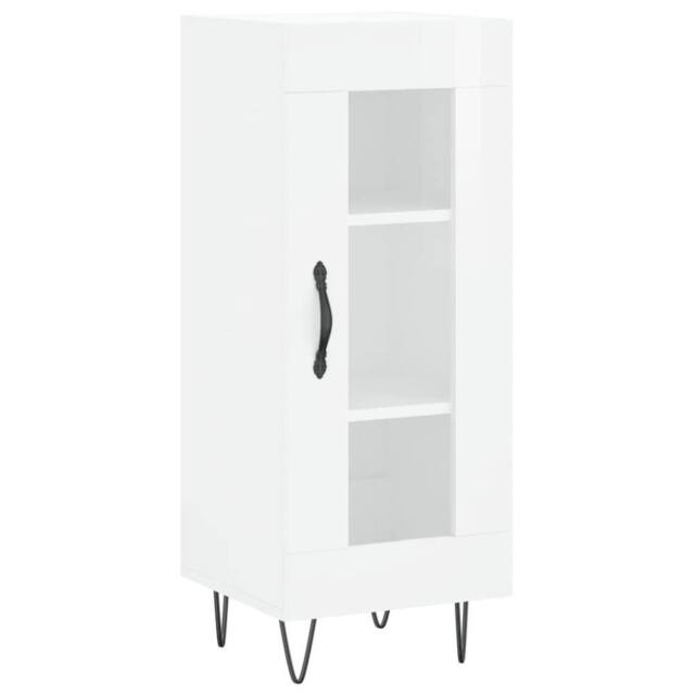 Berkfield Home Sideboard High Gloss White 34.5x34x90 cm Engineered Wood - image 1