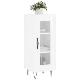Berkfield Home Sideboard High Gloss White 34.5x34x90 cm Engineered Wood - thumbnail 3