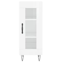 Berkfield Home Sideboard High Gloss White 34.5x34x90 cm Engineered Wood - thumbnail 5