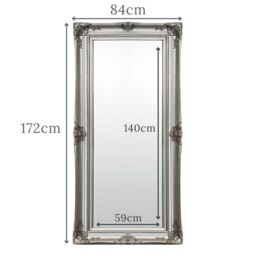 Agenzia 14 Antique Leaner Mirror 84cm x 172cm in Silver - Size: Large - thumbnail 5