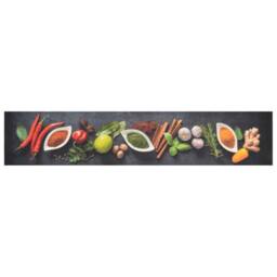 Berkfield Home Kitchen Rug Washable Spices 60x300 cm Velvet - thumbnail 2