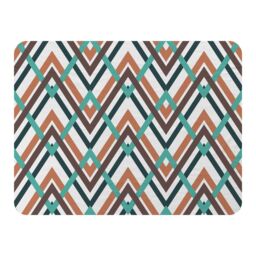 Benjamin Tate Design Coloured Geometric Zig Zag Blanket in Natural - Size: 120 cm x 150 cm - thumbnail 1