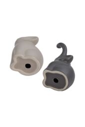 Living and Home Set of 2 Ceramic Couple Elephant Statue Figurine Ornaments in Grey - thumbnail 5