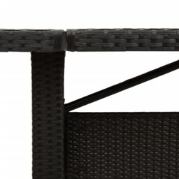 Berkfield Home Garden Table with Glass Top Black 240x90x75 cm Poly Rattan - Size: 240 x 90 x 75 cm - thumbnail 8