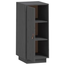 Berkfield Home Sideboard Grey 34x40x75 cm Solid Wood Pine - Size: 34 x 40 x 75 cm - thumbnail 4