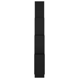 Berkfield Home Wall Cube Shelf Black 90x15x119 cm Engineered Wood - Size: 90 x 15 x 119 cm - thumbnail 5