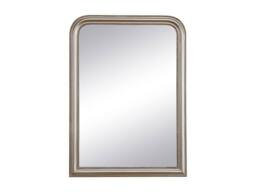Vente-unique Paulownia Wood Overmantel Mirror - L80 X H110 Cm - Champagne - HELOISE in Silver - thumbnail 4