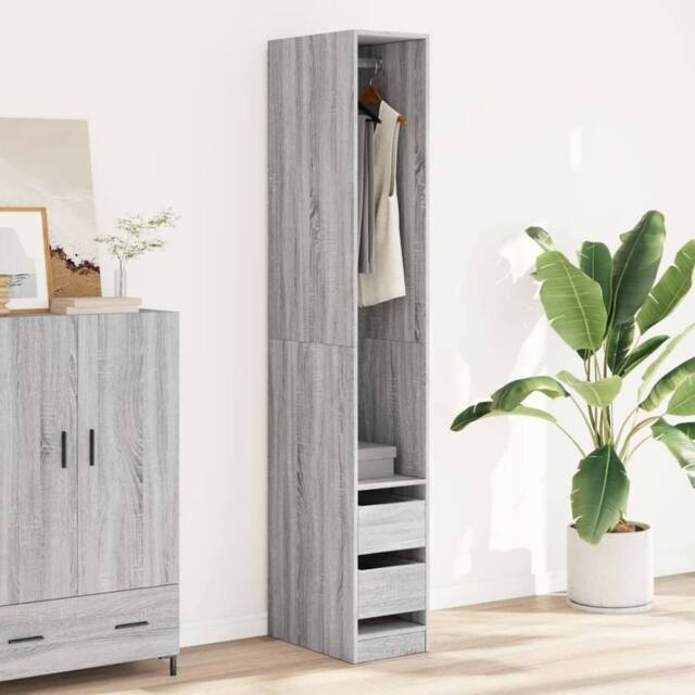Berkfield Home Wardrobe Grey Sonoma 30x50x200 cm Engineered Wood - Size: 30 x 50 x 200 cm - image 1